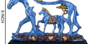 Polyresin Meenakari Horse Statue
