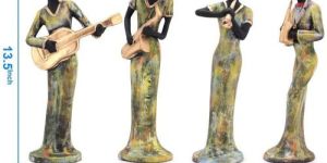 Polyresin Musical Lady Set Statue