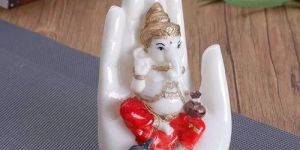 Polyresin Palm Ganesha Statue