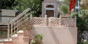 Light Brown Temple with Steel Railing