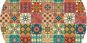 Multicolor Polyester Printed Mat