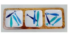 Wooden Enamel Platter