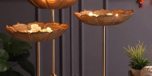 Metal Iron Taj Urli Stand Set of 3