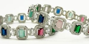 MULTI-COLOR GEMSTONE BANGLE