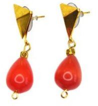 Naga Designed Red Earring