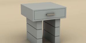 SANDRA BEDSIDE TABLE (GRAY FINISH)