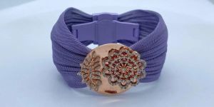 Silver Muse Women Pure Silver Fabric Bracelet