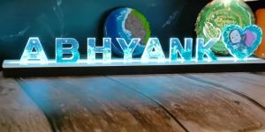 Epoxy Resin Alphabet LED Lamp with Photo