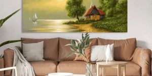 Sea Landscape Sunset Canvas Painting