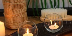 Glass Candle Holder 4 Inch