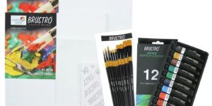 Artists Acrylic Colour Tubes with Gold Taklon Brush