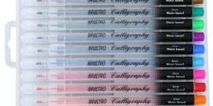 Calligraphy Pen 2mm Set of 12 Colours Non Toxic, Vibrant Colors