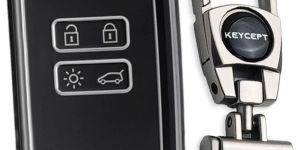 Renault Silver Line TPU Key Cover with Keychain