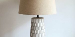GREY MATTE TERRACOTTA TABLE LAMP