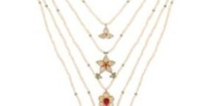 22K Yellow Gold Kundan Necklace-GN-D000788442