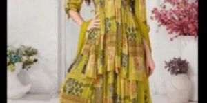 Sharara Set with Matching Dupatta AND Lace Neck Detailing