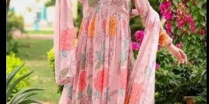 Women Georgette Palazzo Dupatta Mirror Work Kurti