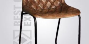 Industrial Leather Dining Chair