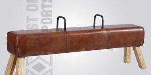 Leather Horse Cafe Bench