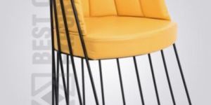 Outdoor Industrial Removable Cushion Metal Chair