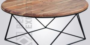 Stylish Round Industrial Dining Table