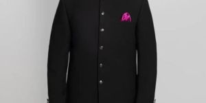 Mens Black Color Achkan