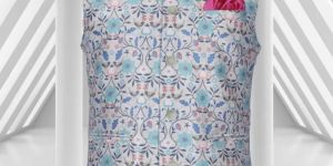 Mens Colored Slim Fit Printed Nehru Mens Bundi Jacket