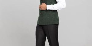 Mens Textured Bundi Jacket Seaweed Green