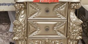 Antique Carved Bedside Table BDSD-052