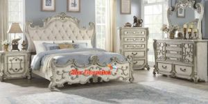 Royal Teak Wood King Size Bed Set BD-047