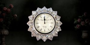 Ancient Vibes Silver Wall Clock
