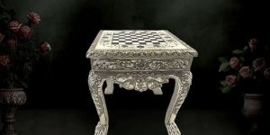 Silver Chess Table
