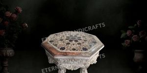 Silver Octagon Pooja Stool