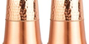 Hammered Copper Glass Set 2 Piece