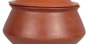Red Round Clay Cooking Pot