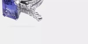 Vivid Violet Oval Shaped 4.65 Carats Women Tanzanite Ring