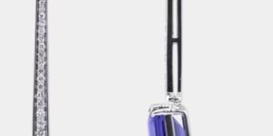 Vivid Violet Oval Shaped Tanzanite 7.70 Carats Women Earrings