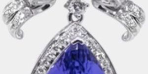 Vivid Violet Round Shaped 4.05 Carats Women Tanzanite Pendant