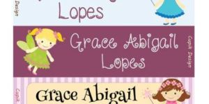 Fairies Waterproof Stickers - Rectangular