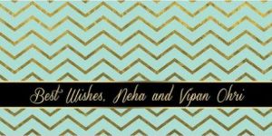 Mint & Gold Chevron Gift Envelopes