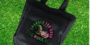 Pink Green Lunch Tote Bag