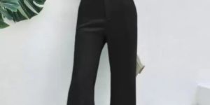 Ladies Plain Black Formal Pants