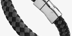 Braided Designer Mens Leather Bracelet