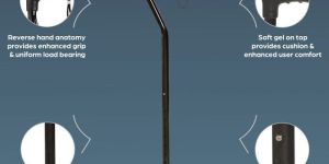 TYNOR WALKING STICK, BLACK, UNIVERSAL SIZE, 1 UNIT