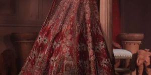 MAROON RAW SILK WOMEN LEHENGA