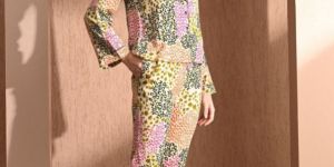 Womens Printed Satin Nightsuit