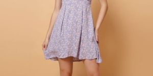 Womens Rayon Floral Print Dress
