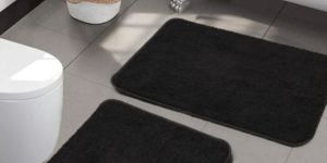 Affordable Mat for Floor Black Super Soft Microfiber Door Mats