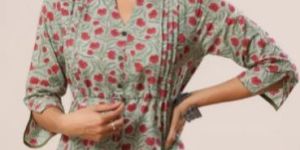 Afreen Tulip Hand Block Women Printed Top