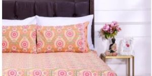 Mandala Birch Mustard Cotton Bedsheet
